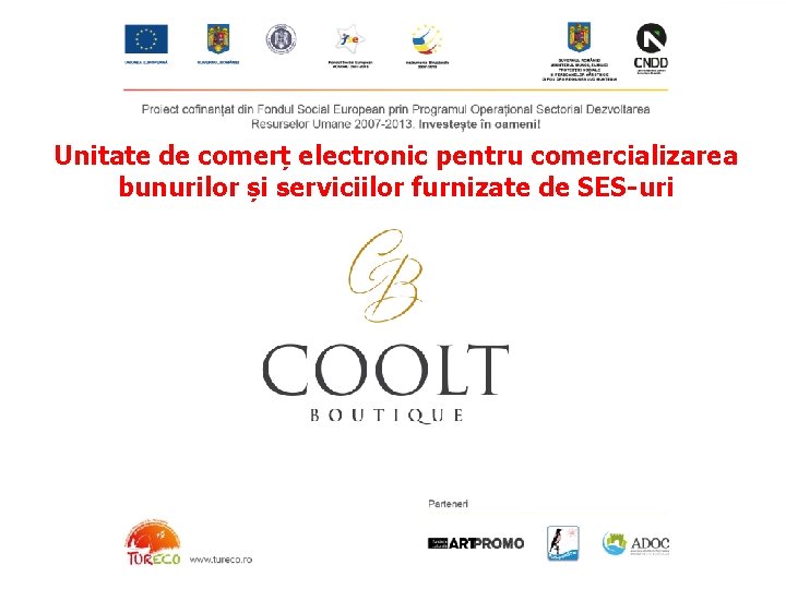 Unitate de comerț electronic pentru comercializarea bunurilor și serviciilor furnizate de SES-uri 