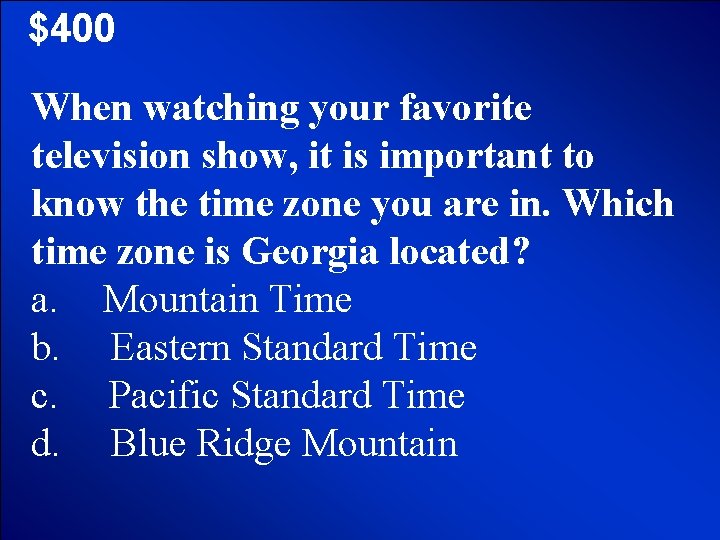 © Mark E. Damon - All Rights Reserved $400 When watching your favorite television