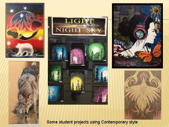 Some student projects using Contemporary style 