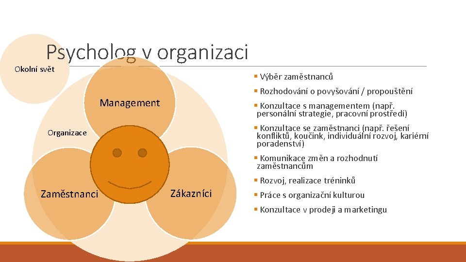 Psycholog v organizaci Okolní svět § Výběr zaměstnanců § Rozhodování o povyšování / propouštění