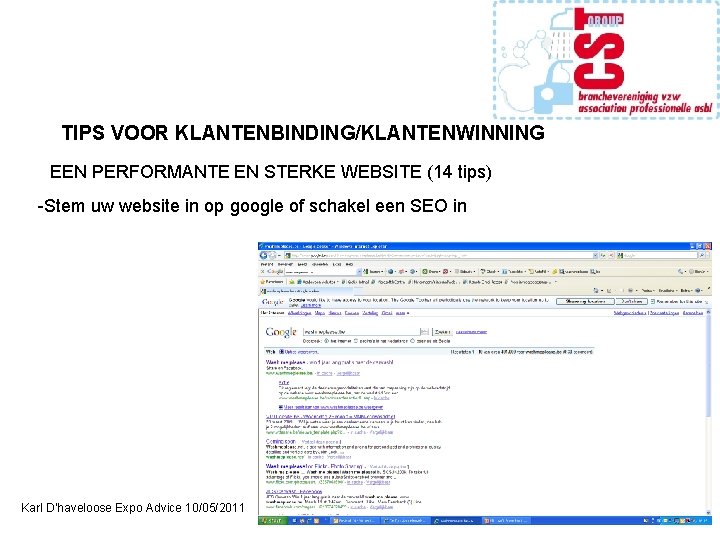 TIPS VOOR KLANTENBINDING/KLANTENWINNING EEN PERFORMANTE EN STERKE WEBSITE (14 tips) -Stem uw website in