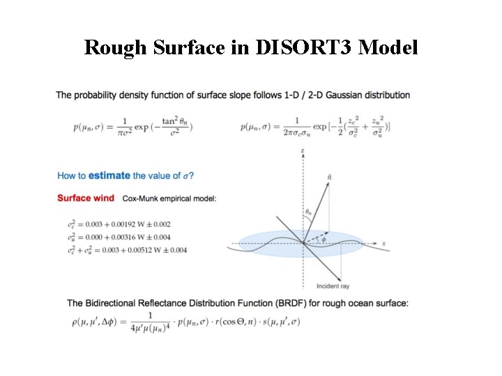 Rough Surface in DISORT 3 Model 