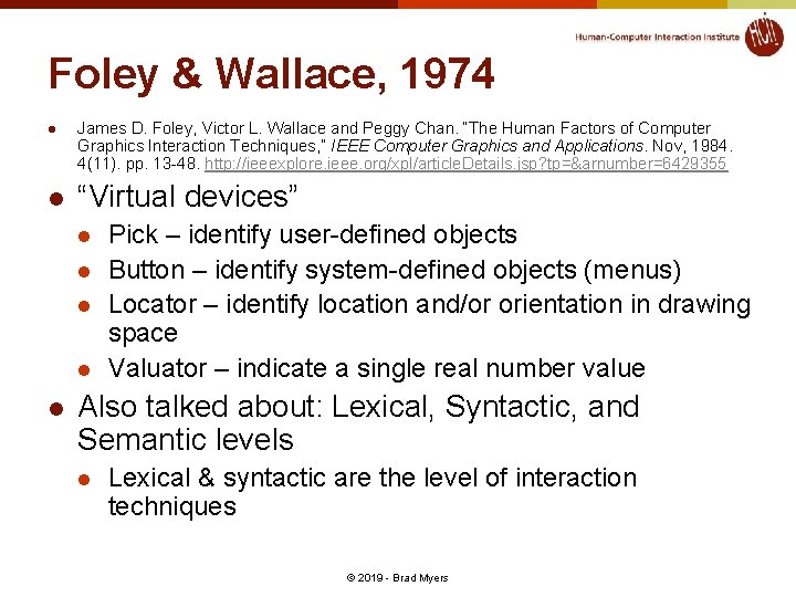 Foley & Wallace, 1974 l l James D. Foley, Victor L. Wallace and Peggy Foley & Wallace, 1974 l l James D. Foley, Victor L. Wallace and Peggy