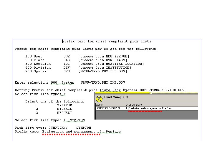 Chief Complaint Prefix Chief Complaint Prefix