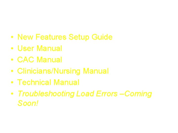 RPMS-EHR 1. 1 Documentation • • • New Features Setup Guide User Manual CAC RPMS-EHR 1. 1 Documentation • • • New Features Setup Guide User Manual CAC
