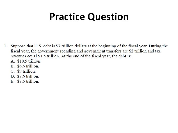 Practice Question 