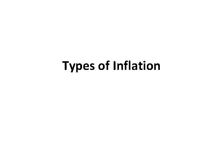 Types of Inflation 