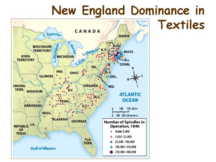 New England Dominance in Textiles 