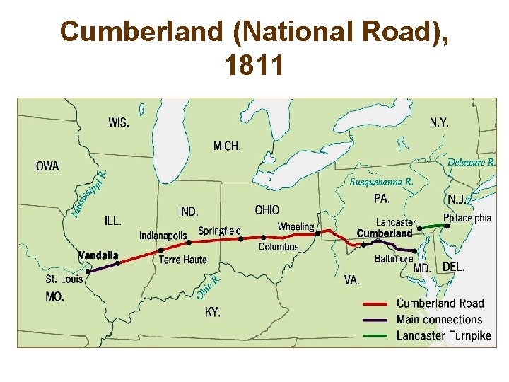 Cumberland (National Road), 1811 