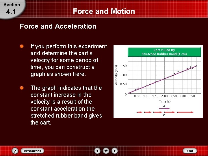 Section 4. 1 Force and Motion Force and Acceleration If you perform this experiment