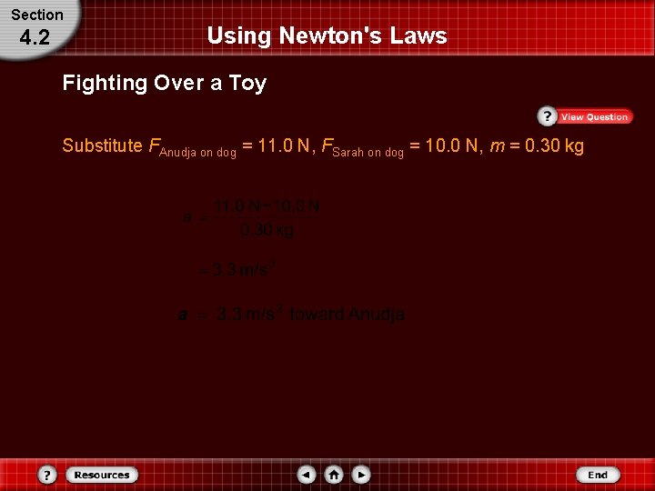 Section 4. 2 Using Newton's Laws Fighting Over a Toy Substitute FAnudja on dog