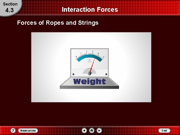 Section 4. 3 Interaction Forces of Ropes and Strings 