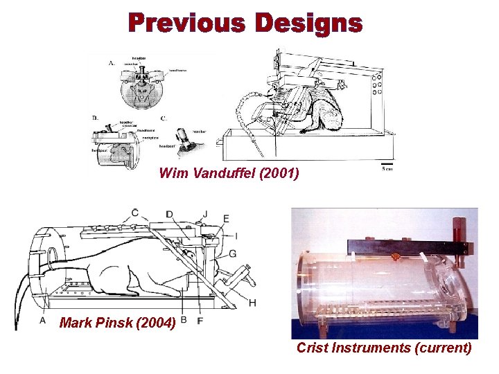 Wim Vanduffel (2001) Mark Pinsk (2004) Crist Instruments (current) 
