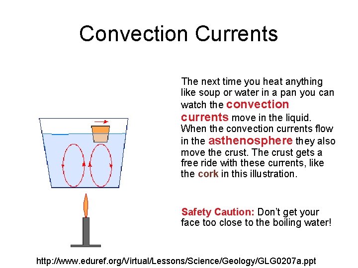 Convection Currents The next time you heat anything like soup or water in a