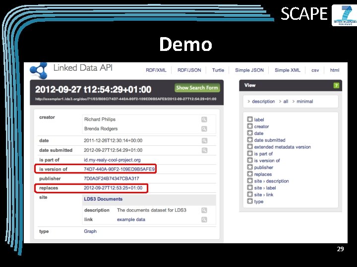 SCAPE Demo 29 