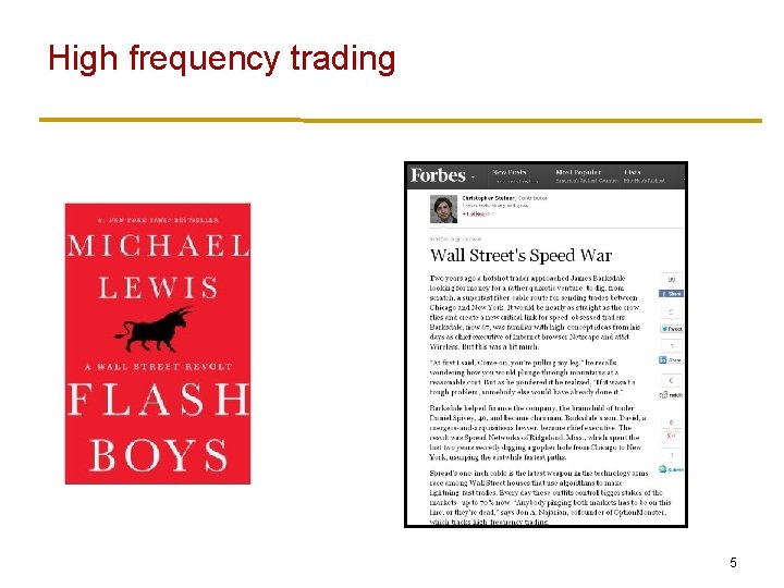 High frequency trading 5 