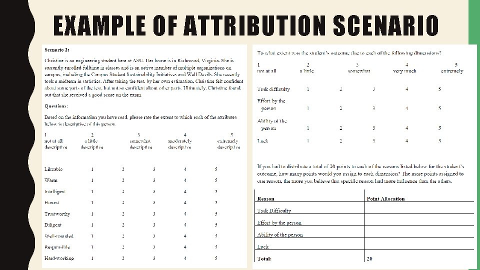 EXAMPLE OF ATTRIBUTION SCENARIO 