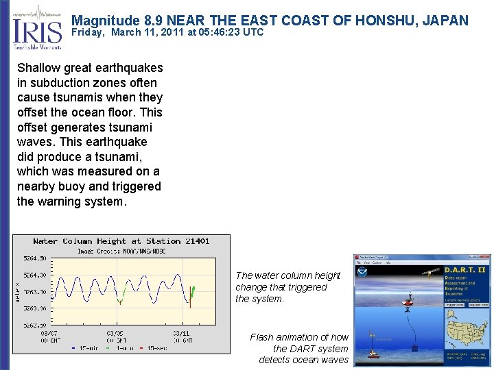 Magnitude 8. 9 NEAR THE EAST COAST OF HONSHU, JAPAN Friday, March 11, 2011