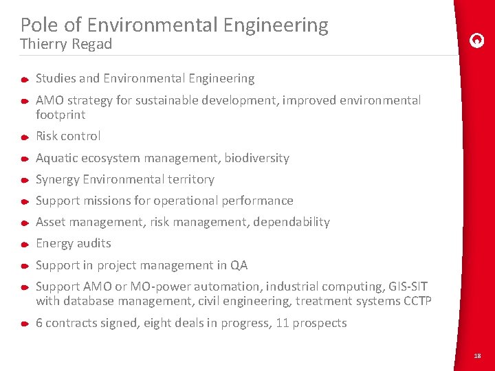 Pole of Environmental Engineering Thierry Regad Studies and Environmental Engineering AMO strategy for sustainable