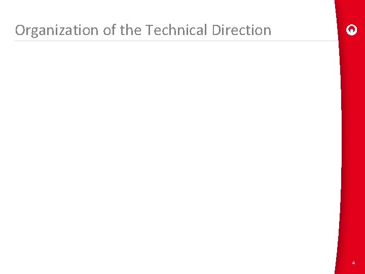 Organization of the Technical Direction 4 