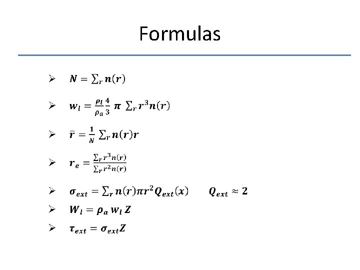 Formulas 