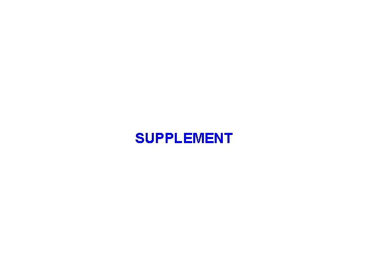 SUPPLEMENT 