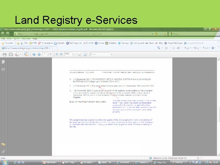 Land Registry e-Services 