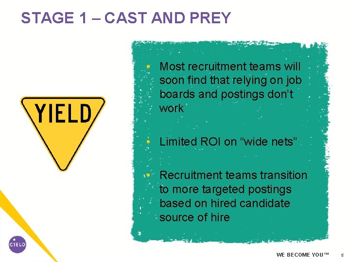 STAGE 1 – CAST AND PREY • Most recruitment teams will soon find that STAGE 1 – CAST AND PREY • Most recruitment teams will soon find that