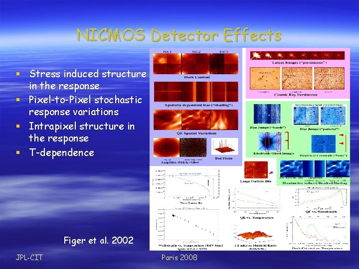 NICMOS Detector Effects § Stress induced structure in the response § Pixel-to-Pixel stochastic response
