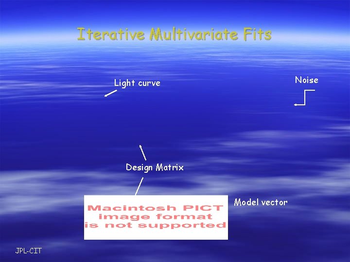 Iterative Multivariate Fits Noise Light curve Design Matrix Model vector JPL-CIT 