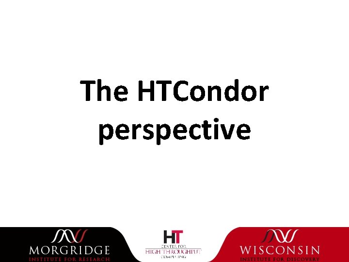 The HTCondor perspective 