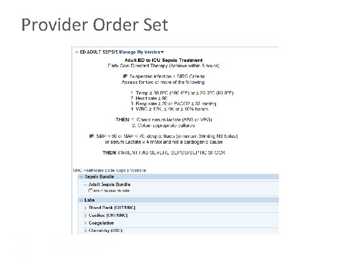 Provider Order Set 