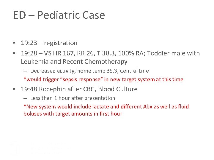 ED – Pediatric Case • 19: 23 – registration • 19: 28 – VS
