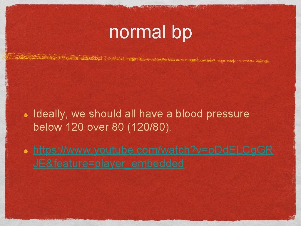 normal bp Ideally, we should all have a blood pressure below 120 over 80