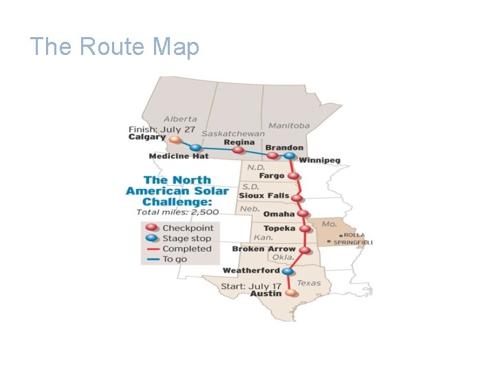 The Route Map The Route Map