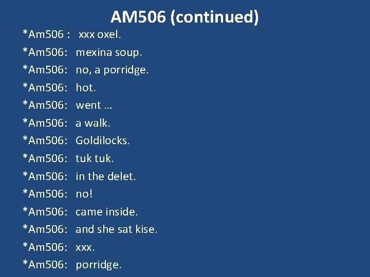 *Am 506 : *Am 506: *Am 506: *Am 506: *Am 506: AM 506 (continued)