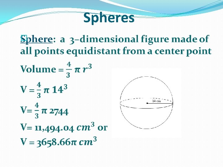 Spheres � 