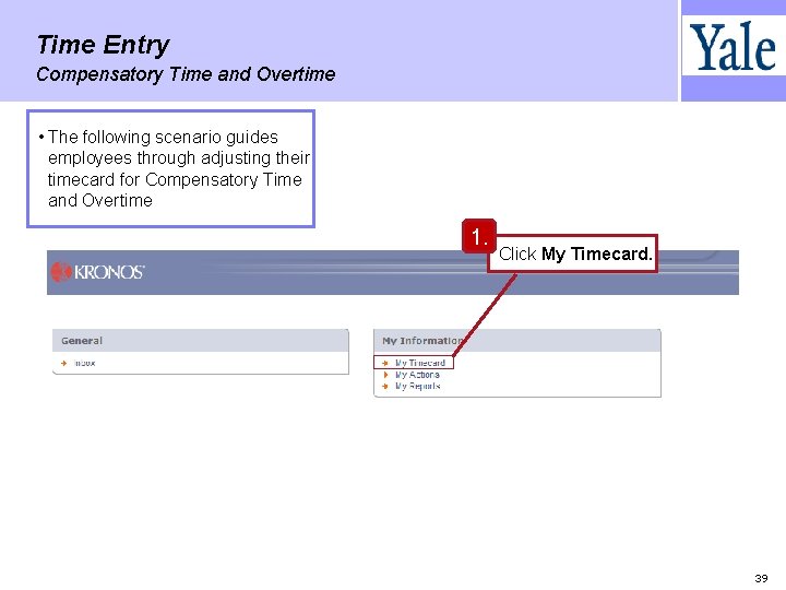 Time Entry Compensatory Time and Overtime • The following scenario guides employees through adjusting