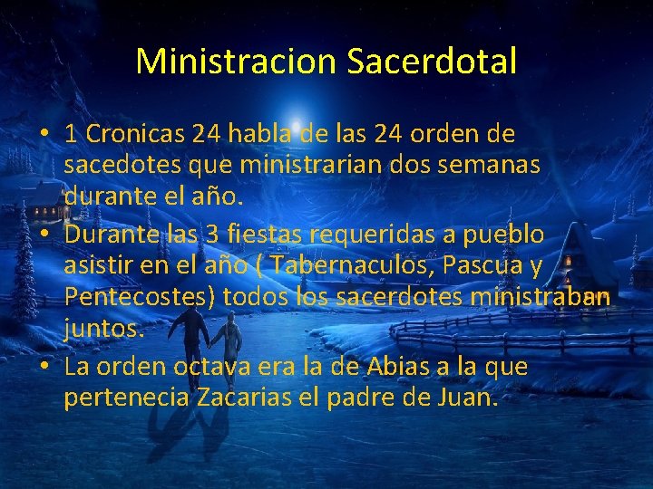 Ministracion Sacerdotal • 1 Cronicas 24 habla de las 24 orden de sacedotes que