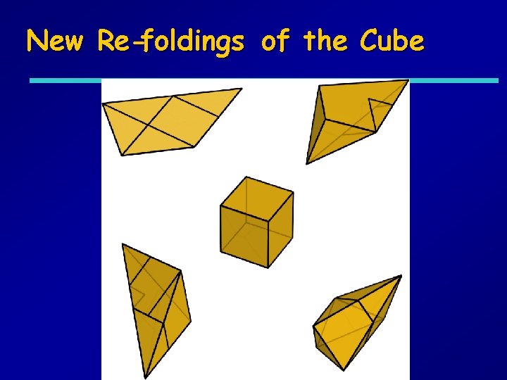 New Re-foldings of the Cube 