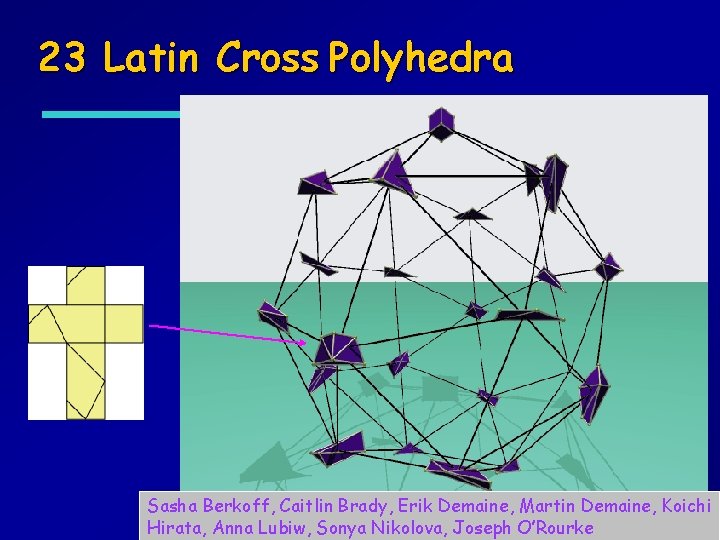 23 Latin Cross Polyhedra Sasha Berkoff, Caitlin Brady, Erik Demaine, Martin Demaine, Koichi Hirata,