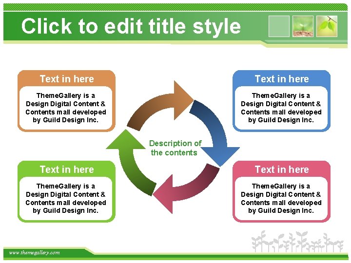 Click to edit title style Text in here Theme. Gallery is a Design Digital