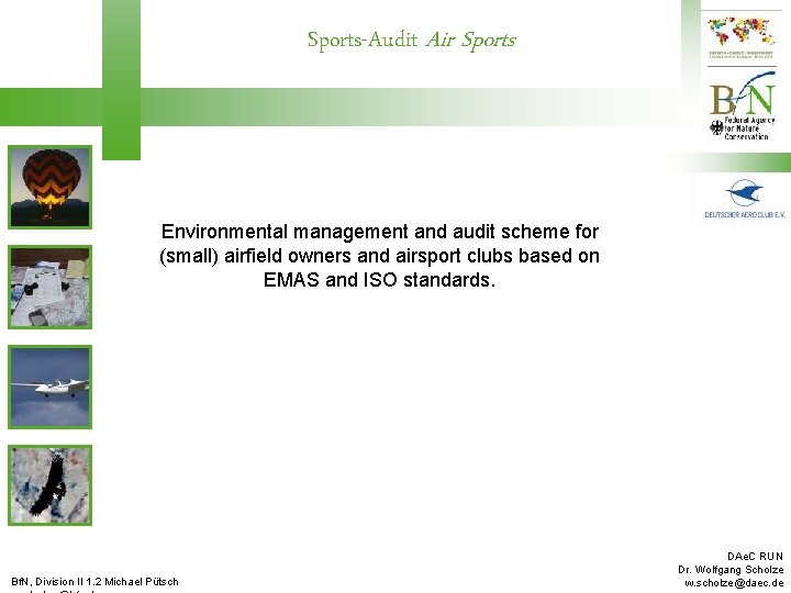 Sports-Audit Air Sports Environmental management and audit scheme for (small) airfield owners and airsport