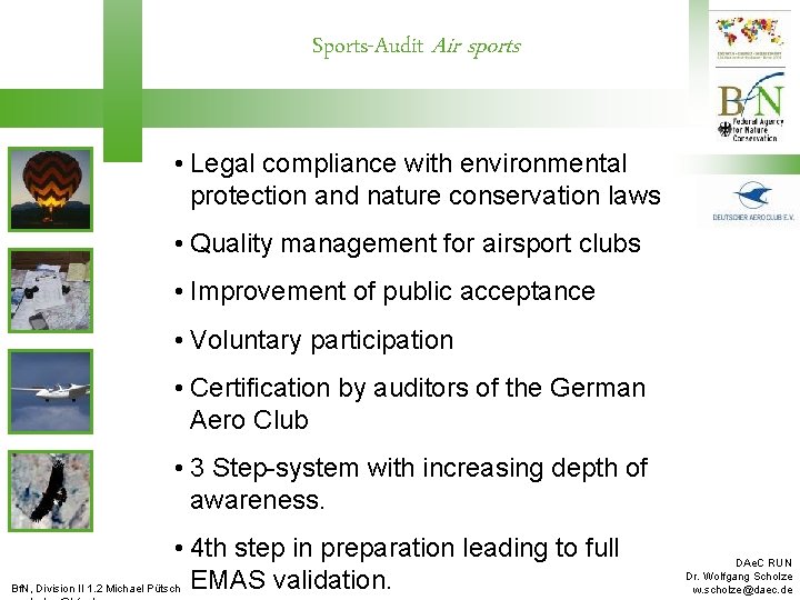 Sports-Audit Air sports • Legal compliance with environmental protection and nature conservation laws •