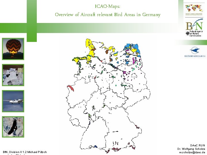 ICAO-Maps: Overview of Aircraft relevant Bird Areas in Germany Bf. N, Division II 1.
