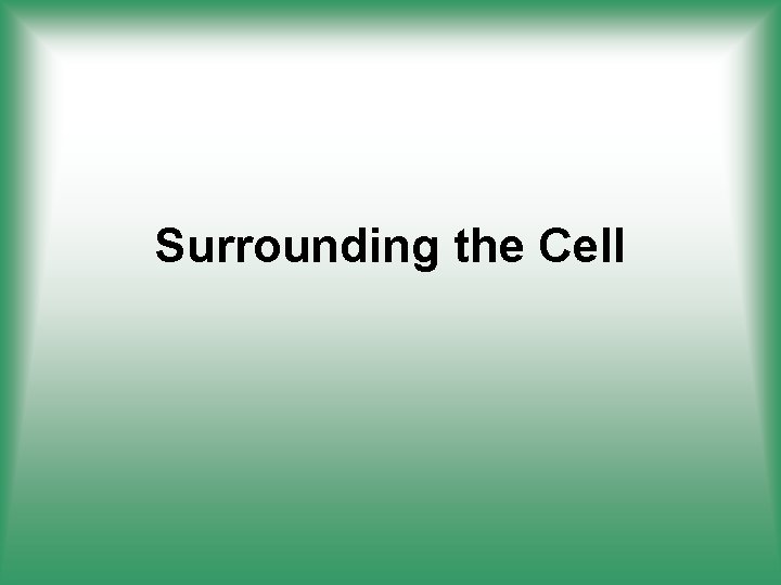 Surrounding the Cell 