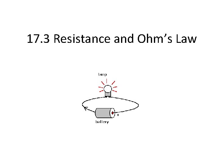17. 3 Resistance and Ohm’s Law 