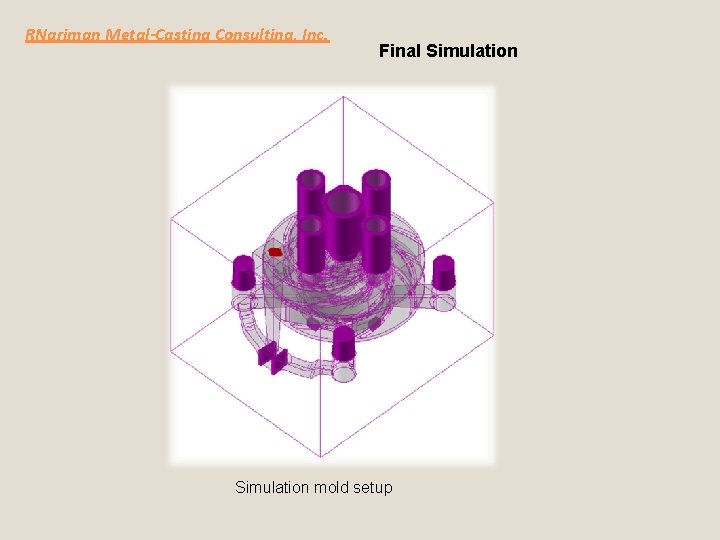 RNariman Metal-Casting Consulting, Inc. Final Simulation mold setup 