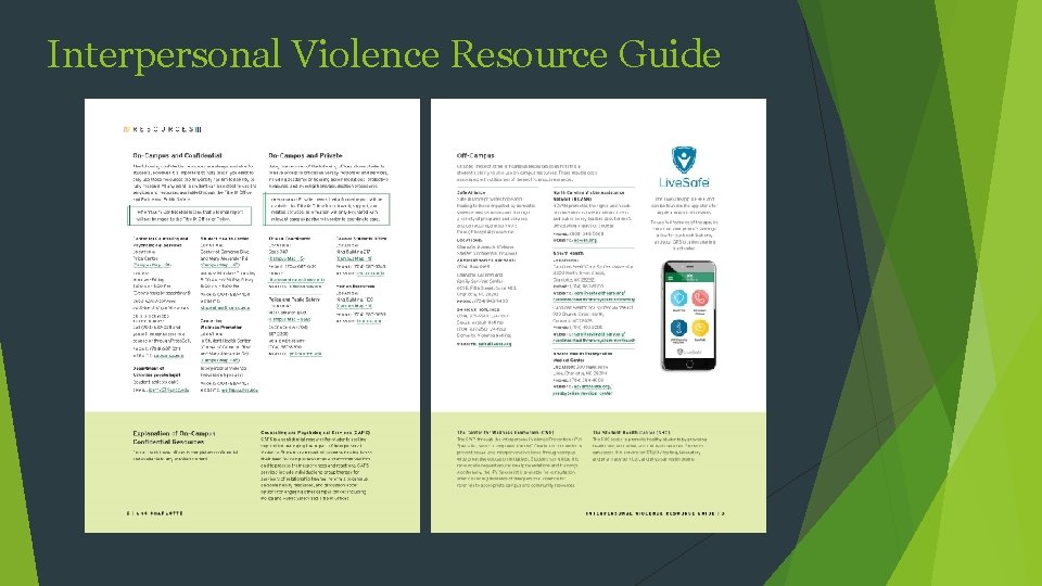 Interpersonal Violence Resource Guide 
