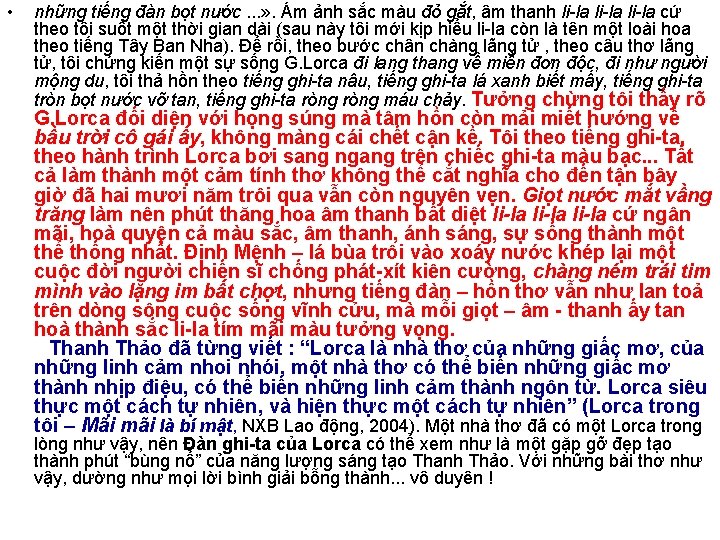  • những tiếng đàn bọt nước. . . » . Ám ảnh sắc